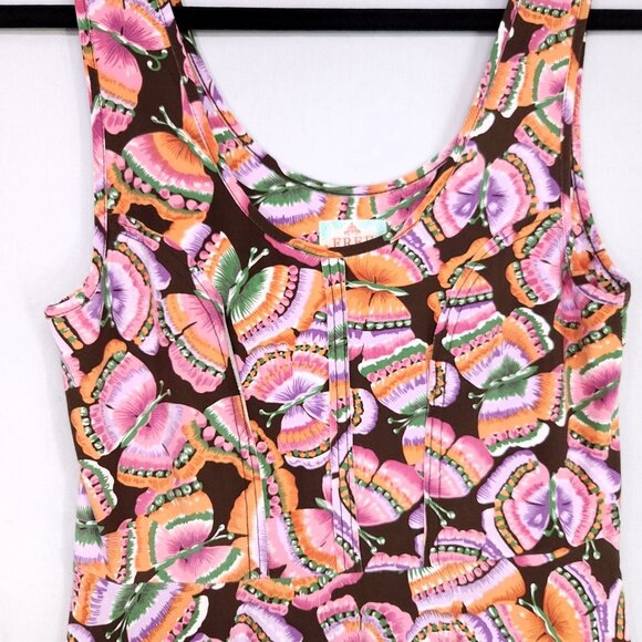 Free People Mini Swing Dress Womens Small Butterfly All Over Print Sleeveless - Picture 5 of 14